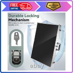 34x22 Silver Aluminum Trading Card Display Case Large Sports TCG Storage