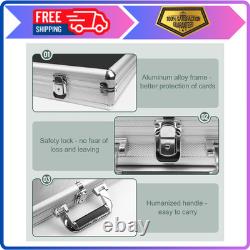 34x22 Silver Aluminum Trading Card Display Case Large Sports TCG Storage