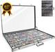 34x22 Silver Trading Card Display Case Aluminum Sports Card TCG Jewelry Storage