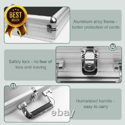 34x22 Silver Trading Card Display Case Aluminum Sports Card TCG Jewelry Storage