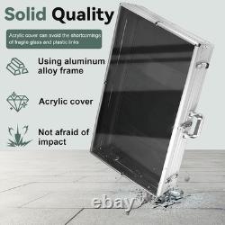 34x22 Silver Trading Card Display Case Aluminum Sports TCG Storage Box
