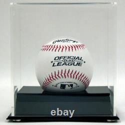 (36) Baseball Black Base Uv Protection Acrylic Storage Display Case Holders