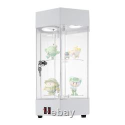 360° Electric Jewelry Rotating Clear Display Case with Built In LED 10.63x18.9