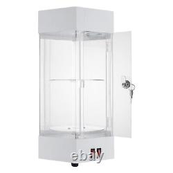 360° Electric Jewelry Rotating Clear Display Case with Built In LED 10.63x18.9