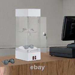 360° Electric Jewelry Rotating Clear Display Case with Built In LED 10.63x18.9