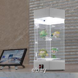 360° Electric Jewelry Rotating Clear Display Case with Built In LED 10.63x18.9