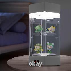 360° Electric Jewelry Rotating Clear Display Case with Built In LED 10.63x18.9