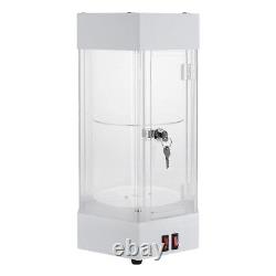 360° Electric Jewelry Rotating Clear Display Case with Built In LED 10.63x18.9