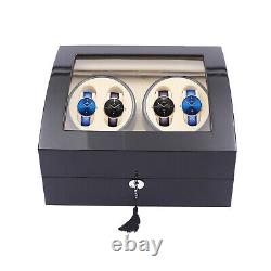 4+6 Automatic Rotation Watch Winder Storage Wood Rotating Case Auto Display Box