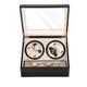 4+6 Automatic Watch Winder Box Rotating Display Case Storage for Men Women Black