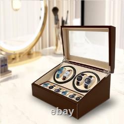 4+6 Automatic Watch Winder Watch Display Box Luxury Storage Case Self-winding