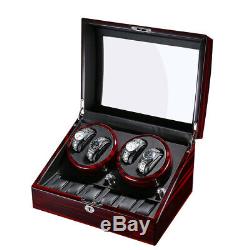 4 + 6 Automatic Watch Winder Wood Watch Winder Display Box Jewelry Storage Case