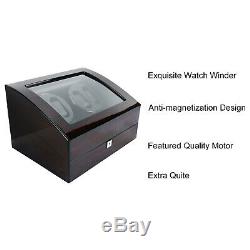 4+6 Watch Winder Case Automatic Rotation Watch Storage Display Box Decoration US