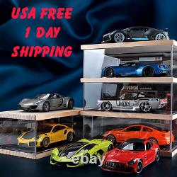 4 Tier 124 Scale Car Model Display Case Scene for Sports NASCAR Lego Collectors