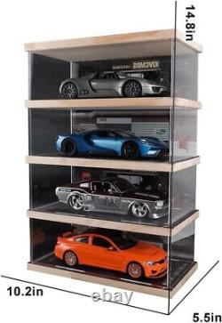 4 Tier 124 Scale Car Model Display Case Scene for Sports NASCAR Lego Collectors