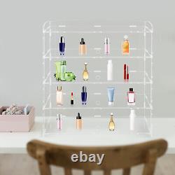 4 Tiers Acrylic Donut Display Case Countertop Cookie Cabinet Storage Shelf Stand