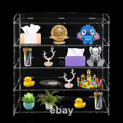 4 Tiers Acrylic Donut Display Case Countertop Cookie Cabinet Storage Shelf Stand