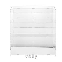 4 Tiers Acrylic Donut Display Case Countertop Cookie Cabinet Storage Shelf Stand