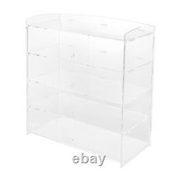 4 Tiers Acrylic Donut Display Case Countertop Cookie Cabinet Storage Shelf Stand