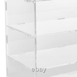 4 Tiers Acrylic Donut Display Case Countertop Cookie Cabinet Storage Shelf Stand