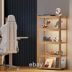 4 Tiers Wooden Acrylic Display Case Toys Figure Book Shelf 55 Compartment Boxes