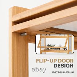 4 Tiers Wooden Acrylic Display Case Toys Figure Book Shelf 55 Compartment Boxes