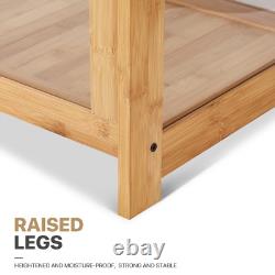 4 Tiers Wooden Acrylic Display Case Toys Figure Book Shelf 55 Compartment Boxes