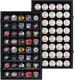 40 Hockey Puck Display Case Cabinet Holder Rack Baseball Display Case Ball Cubes