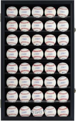 40 Hockey Puck Display Case Cabinet Holder Rack Baseball Display Case Ball Cubes