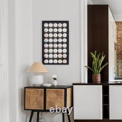 40 Hockey Puck Display Case Cabinet Holder Rack Baseball Display Case Ball Cubes