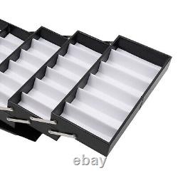 48 Pairs Eyeglasses Sunglasses Storage 48 Slot Case Display Organizer Box Black