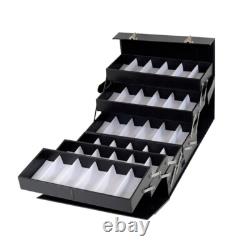 48 Pairs Foldable Multicase Sunglass Eyeglasses Suitcase Display Case PU