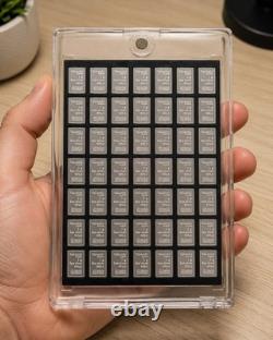 49 Valcambi Suisse 1 Gram. 999 Fine Silver Bars with Storage Display Case