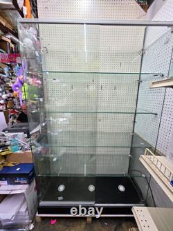 4FT Large Glass Display Showcase Cabinet Display Case with Shelves