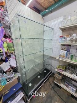 4FT Large Glass Display Showcase Cabinet Display Case with Shelves