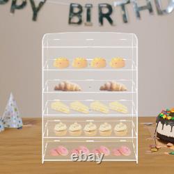 5-Layer Clear Acrylic Display Case Dustproof Toys Showcase Holder Storage Shelf