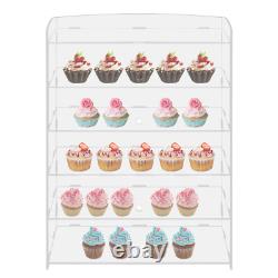 5-Layer Clear Acrylic Display Case Dustproof Toys Showcase Holder Storage Shelf