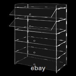 5-Layer Clear Acrylic Display Case Dustproof Toys Showcase Holder Storage Shelf