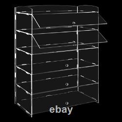 5-Layer Clear Acrylic Display Case Dustproof Toys Showcase Holder Storage Shelf