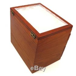5 Layer Large Wooden Box Fountain Pen Display Storage Organize Wood Case 50 Pens