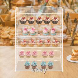 5 Tiers Acrylic Display Case Shelf Dustproof Showcase Holder For Retail Display