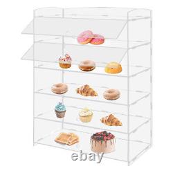 5 Tiers Acrylic Display Case Shelf Dustproof Showcase Holder For Retail Display