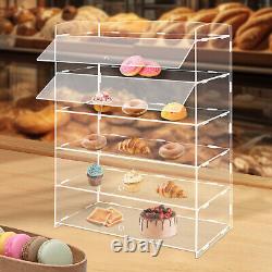 5 Tiers Acrylic Display Case Shelf Dustproof Showcase Holder For Retail Display