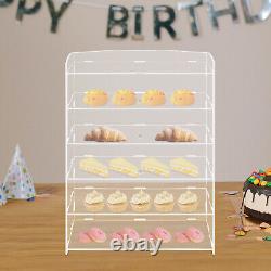 5 Tiers Acrylic Display Case Shelf Dustproof Showcase Holder For Retail Display