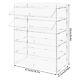 5 Tiers Acrylic Display Case Shelf Dustproof Showcase Holder for Retail Display