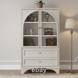 52 Tall Display Cabinet with Glass Doors, Glass Display Case Storage Cabinets