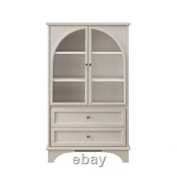 52 Tall Display Cabinet with Glass Doors, Glass Display Case Storage Cabinets