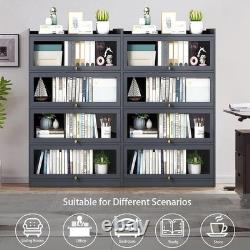 55 High 4 Tier Display Cabinet with Acrylic Doors for Collectibles