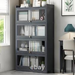 55 High 4 Tier Display Cabinet with Acrylic Doors for Collectibles