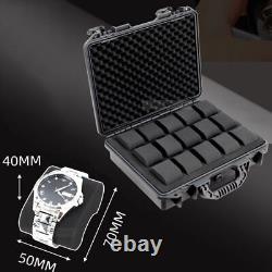 6-15 Slots Waterproof Watches Box Portable Organizer Storage Watch Display Case